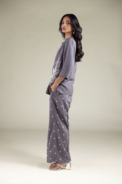 Embroidered | Viscose | Trousers | AED 39.00