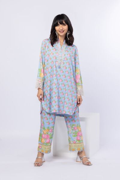 Printed | Crosshatch Raw Silk | Pants | AED 46.00