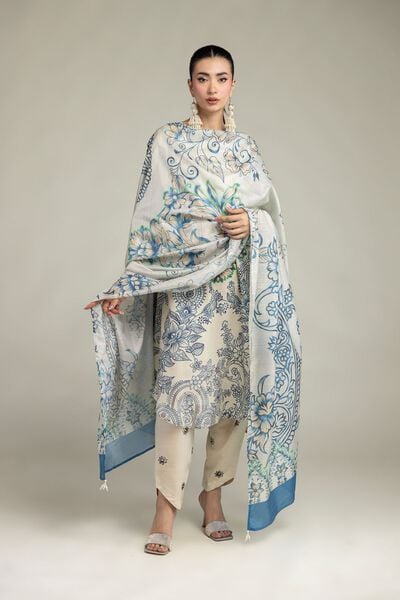 Embroidered | Raw Silk | Floral Silk Shalwar | AED 39.00