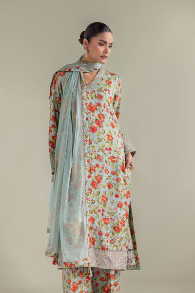 Embroidered | Chiffon | Floral 3-piece Set | AED 195.00