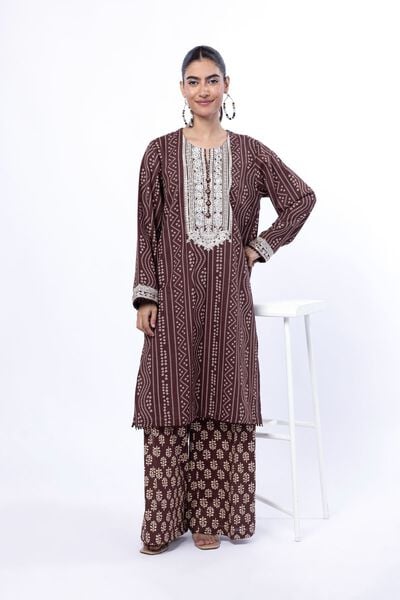 Embroidered | Khaddar | Tailored 2 Piece | Top and Bottom | AED 160.00