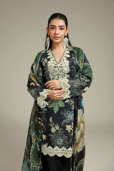 Embroidered | Satin | Fabrics 3 Piece | AED 200.00