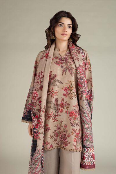 Printed | Mesuri Dobby | Tailored 3 Piece | AED 250.00