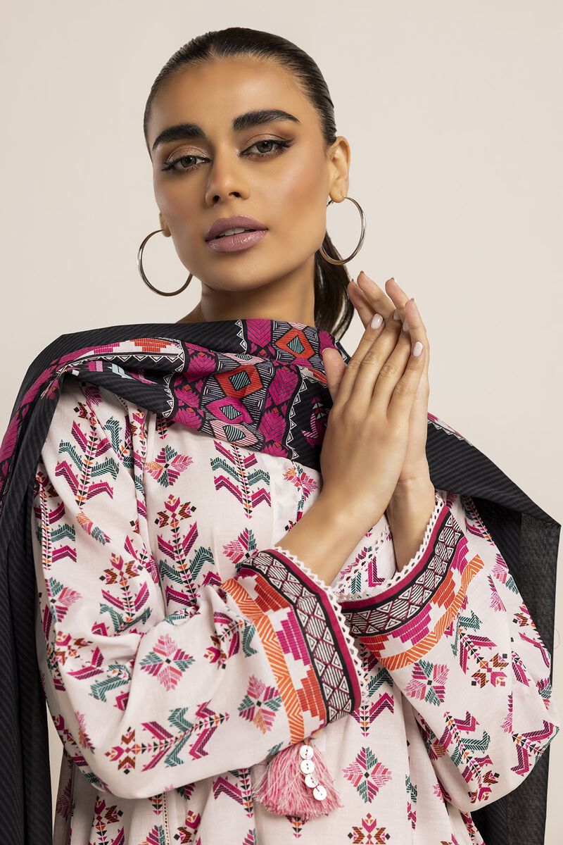 Printed | Cambric | Fabrics 3 Piece | null