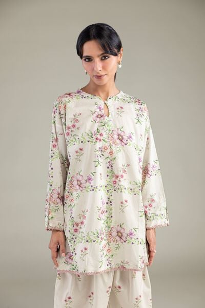 Printed | Cambric | Floral Short Kurta | AED 150.00