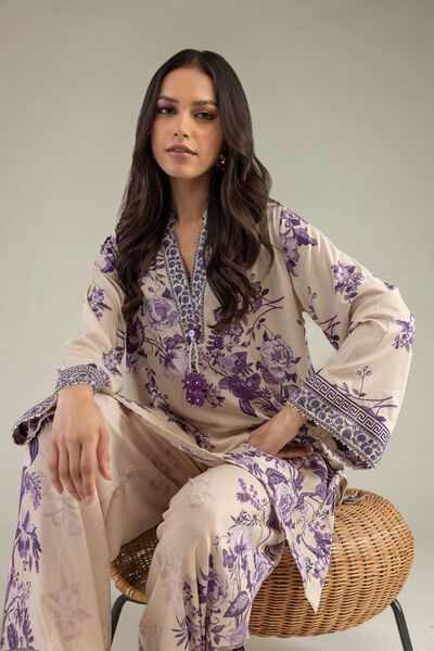 Printed | Viscose | Floral V-Neck Kurta | AED 75.00