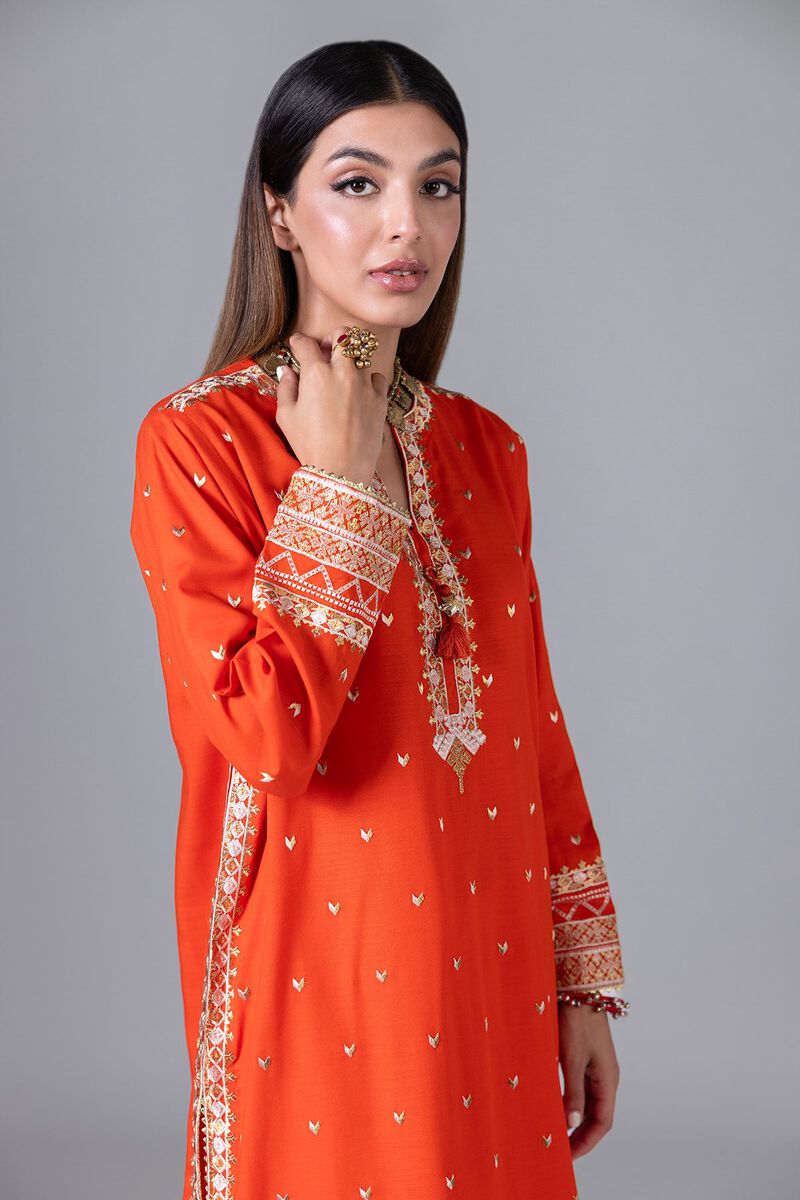 Embroidered | Dull Raw Silk | Kurta | null