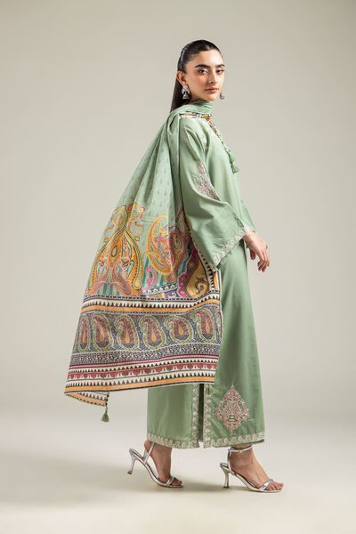 Embroidered | Mesuri | Mint Mesuri Dupatta | AED 80.00