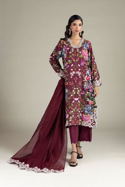 Embroidered | Raw Silk | Fabrics 3 Piece | AED 250.00