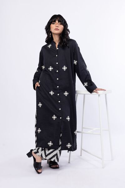 Embroidered | Double Layer Striped | Kurta | AED 80.00