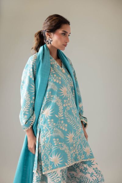 Embroidered | Textured Cotton | Dupatta | AED 80.00