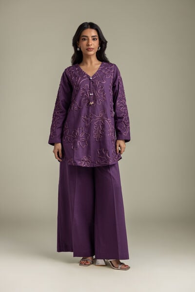 Embroidered | Heavy Textured Cotton | Pants | AED 130.00