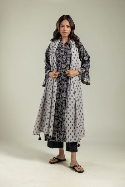 Printed | Cambric | Black Cambric Pants | AED 80.00
