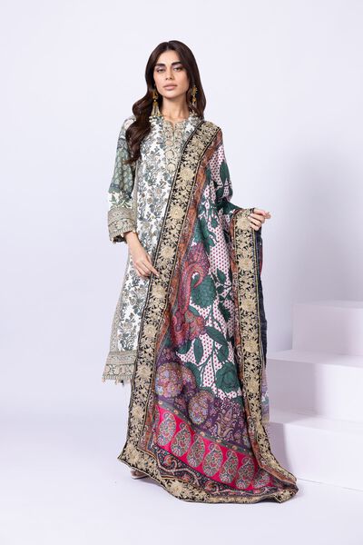 Embroidered | Tusser Silk | Dupatta | AED 54.00