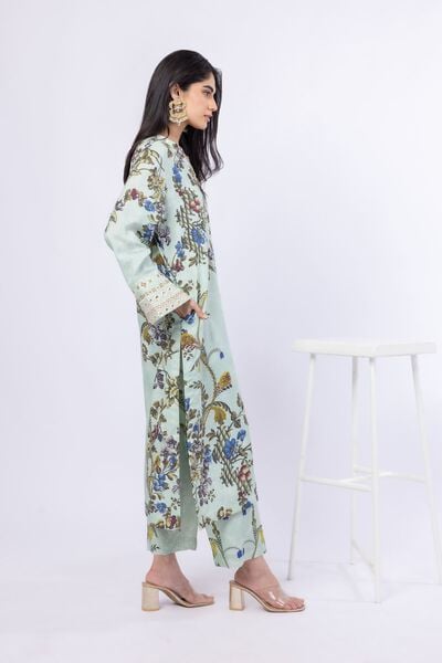 Printed | Russian Raw Silk | Pants | AED 46.00