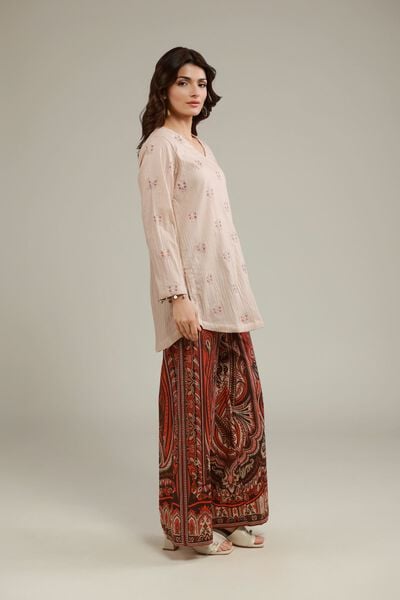 Printed | Cotton Crinkle | Paisley Relaxed Pants | AED 96.00