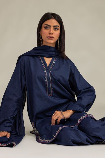 Embroidered | Cotton Dobby | Cotton Dobby Kurta | AED 180.00