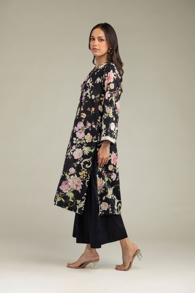 Printed | Cambric | Black Solid Pants | AED 130.00
