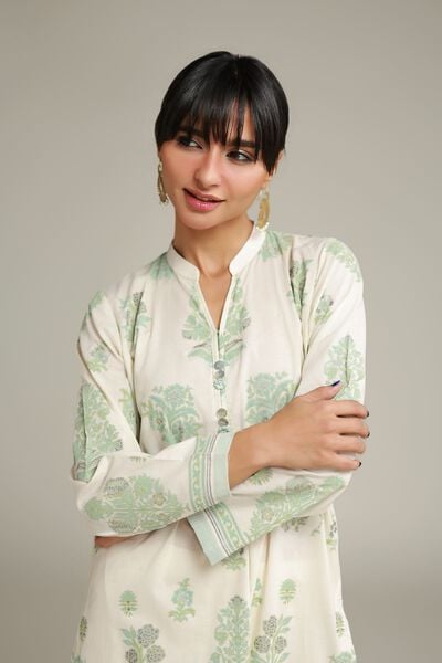 Printed | Cambric | Floral Tassel Kurta | AED 130.00