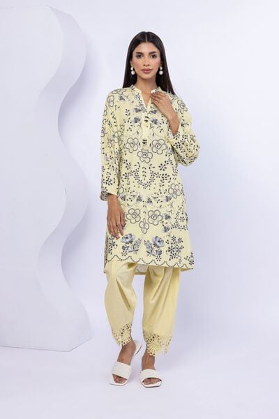 Embroidered | Crosshatch Poplin | Pants | AED 80.00