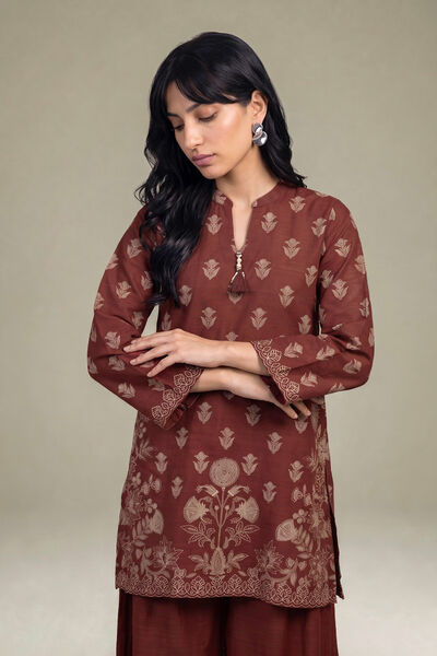 Printed | Light Khaddar | Floral Printed Kurta | AED 180.00
