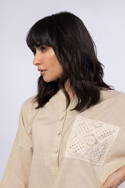 Embroidered | Crosshatch Poplin | Kurta | AED 120.00