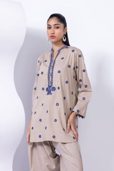 Embroidered | Crosshatch Poplin | Kurta | AED 60.00