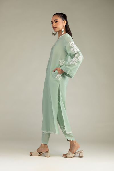 Embroidered | Cambric | Solid Mint Shalwar | AED 130.00