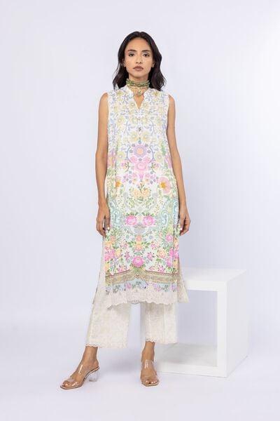 Embroidered | Crosshatch Raw Silk | Kurta | AED 80.00