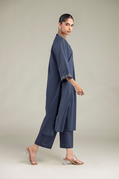 Embroidered | Cambric | Cambric Solid Pants | AED 130.00