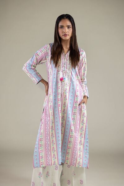 Embroidered | Textured Cotton | Kurta | AED 130.00