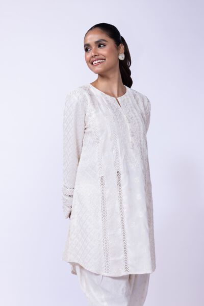 Embroidered | Russian Raw Silk | Kurta | AED 120.00
