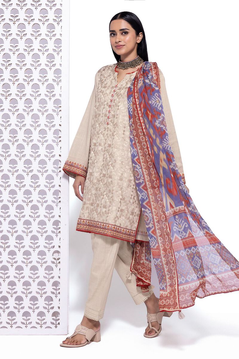 Embroidered | Crosshatch | Fabrics 3 Piece | null