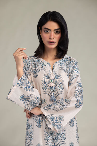 Embroidered | Cambric | Floral Printed Kurta | AED 150.00