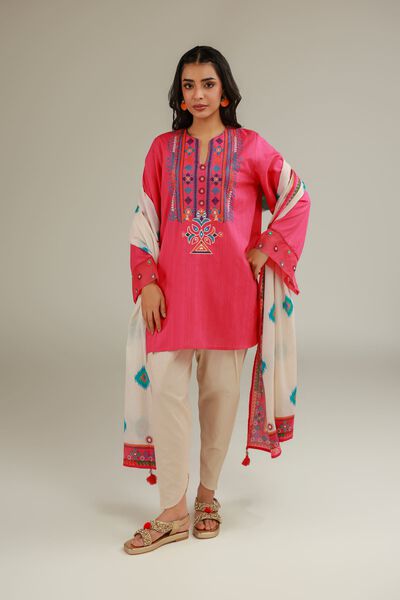 Embroidered | Cotton Dobby | Embroidered Cotton Shalwar | AED 100.00