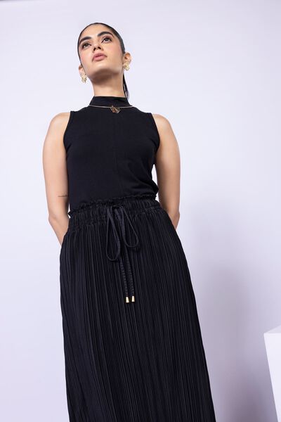 Dyed | Pleated Georgette | Skirt | AED 30.00