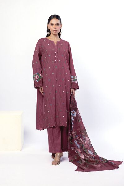 Embroidered | Cotton Dobby | Fabrics 3 Piece | AED 200.00