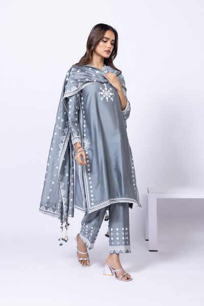 Embroidered | Raw Silk | Pants | AED 24.00