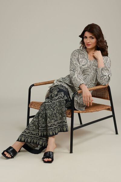 Embroidered | Cotton Crinkle | Paisley Kurta  | AED 108.00