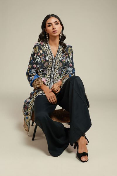 Embroidered | Raw Silk | 2 Piece Co-ord Set | Top and Bottom | AED 150.00