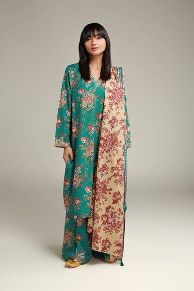 Embroidered | Cambric | Floral Cambric Pants | AED 80.00