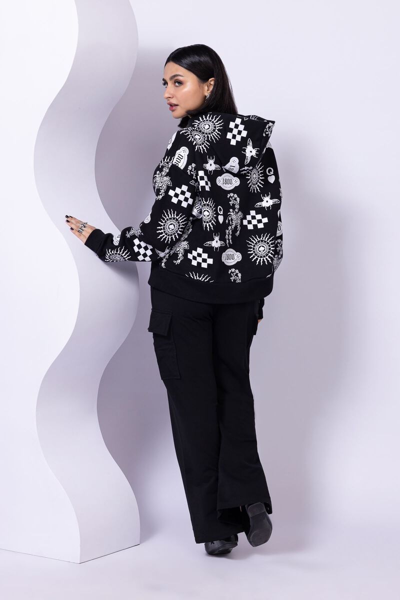 Printed | Cotton Polyester Fleece | Hoodie | AED 30.00