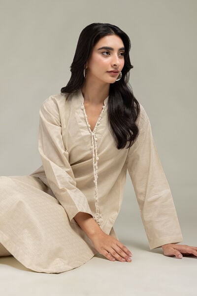 Dyed | Cotton Dobby | Longline Cotton  Kurta | AED 150.00