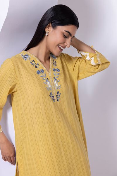 Embroidered | Leno | Kurta | AED 120.00