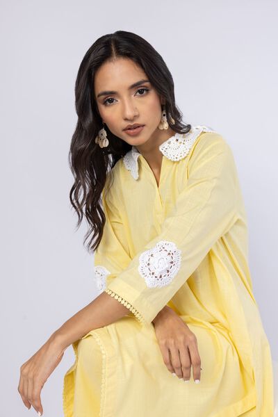 Embroidered | Crosshatch Poplin | Kurta | AED 140.00