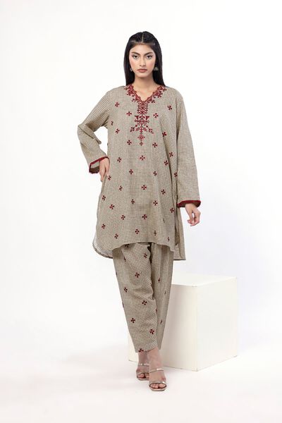 Embroidered | Khaddar | Fabrics 2 Piece | Top and Bottom | AED 70.00