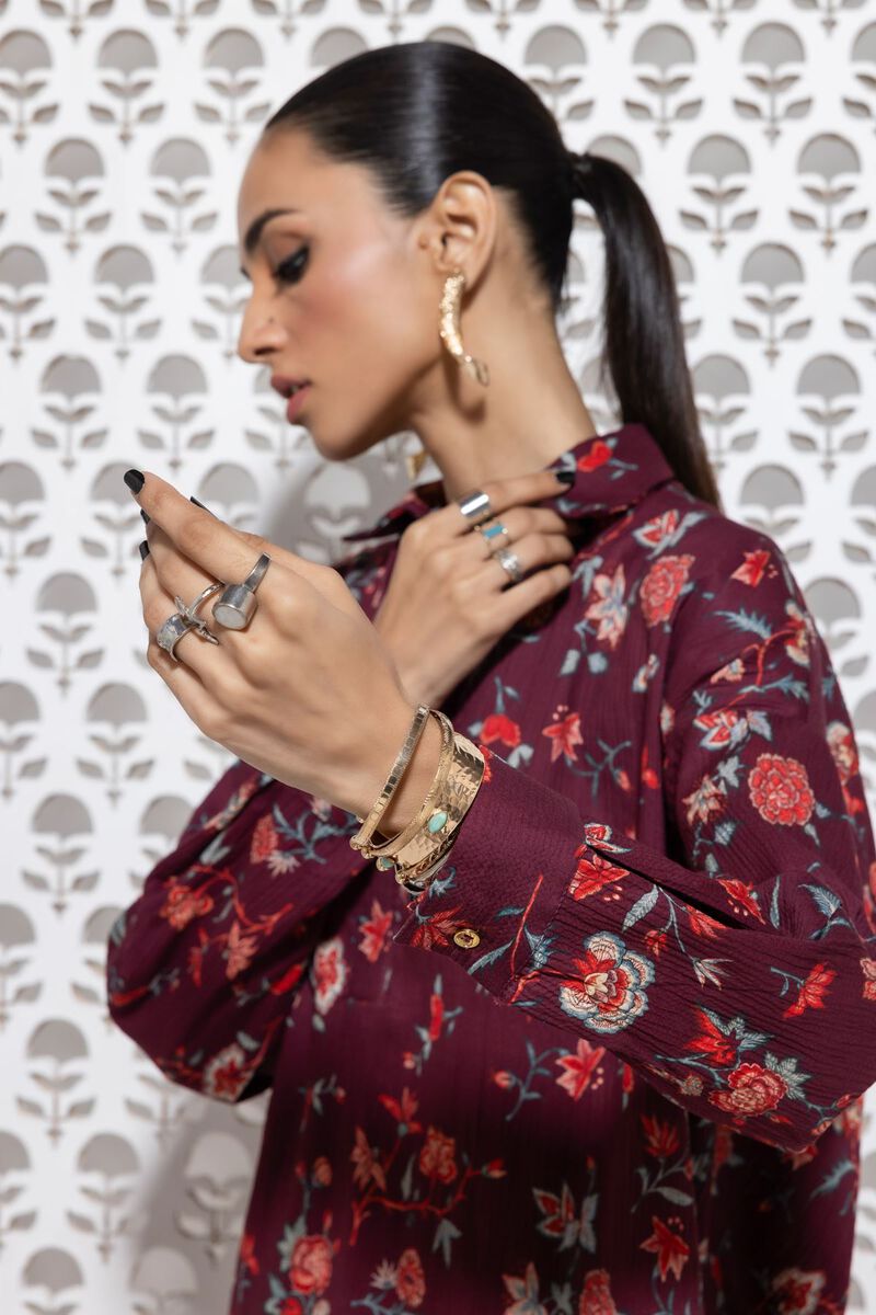 Wing Collar Tunic | Slouchy Trousers | Co-ord Set | null
