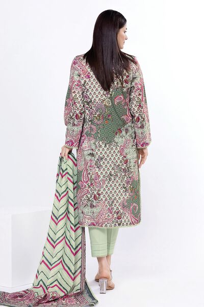 Printed | Slub Lawn | Fabrics 3 Piece | AED 80.00
