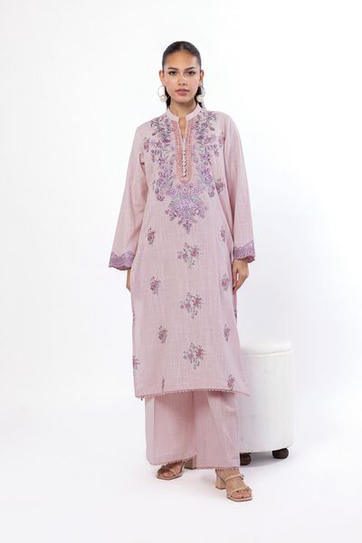 Embroidered | Crosshatch | Tailored 2 Piece | Top and Bottom | AED 180.00