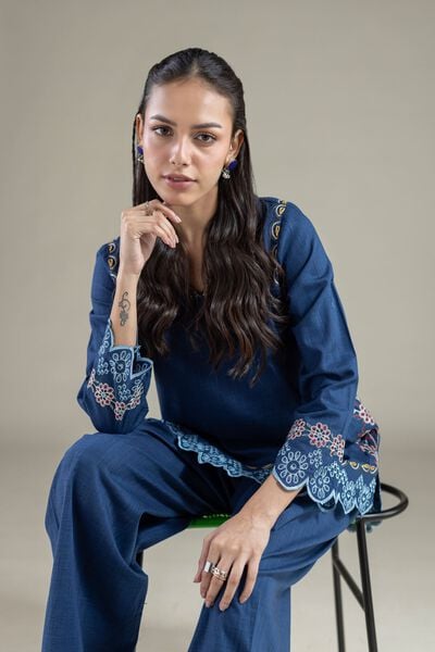 Embroidered | Heavy Textured Cotton | Kurta | AED 140.00